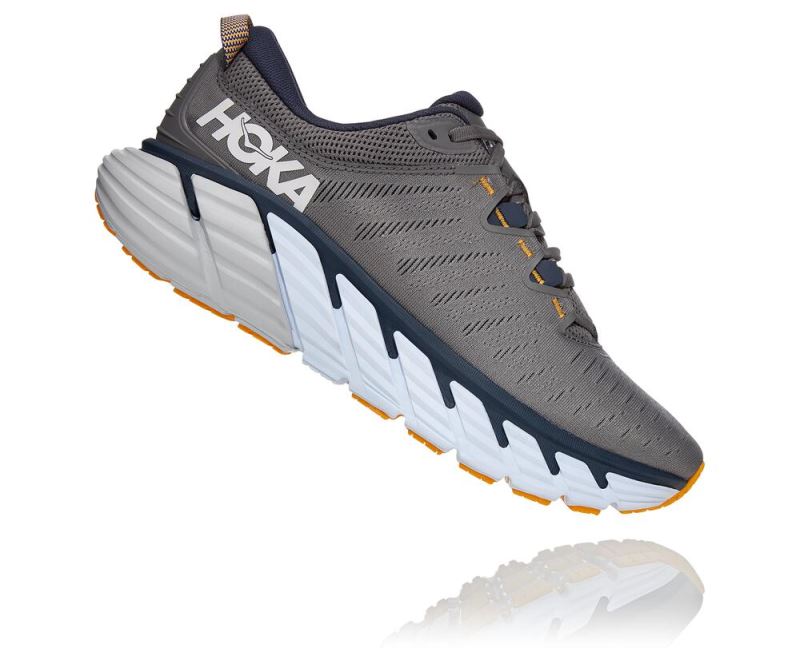 Hoka Gaviota 3 Road - Sapatos Ortopédicos Mulher Cinzentas / Azuis | PT-8twoOt5